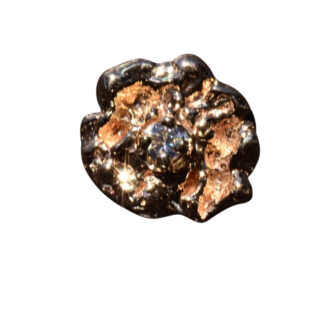 The Nugget Stud:  Yellow Gold Nugget Style Tie Tack with Diamond
