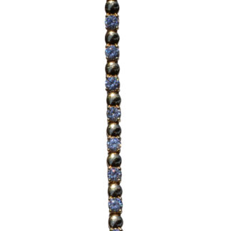 SOLD - The Baldwin:  Yellow Gold Disk and CZ Alternating Bracelet