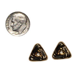 The Carencro: Yellow Gold Triangular Earring Jackets