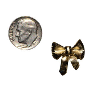 SOLD - The Pierre Part:  Yellow Gold Bow Pendant