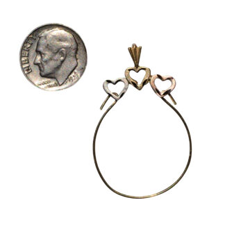 The Attakapas: Tricolor Gold Charm Holder Pendant