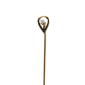 The Kenner: Yellow Gold Mid Century Lapel or Stick Pin