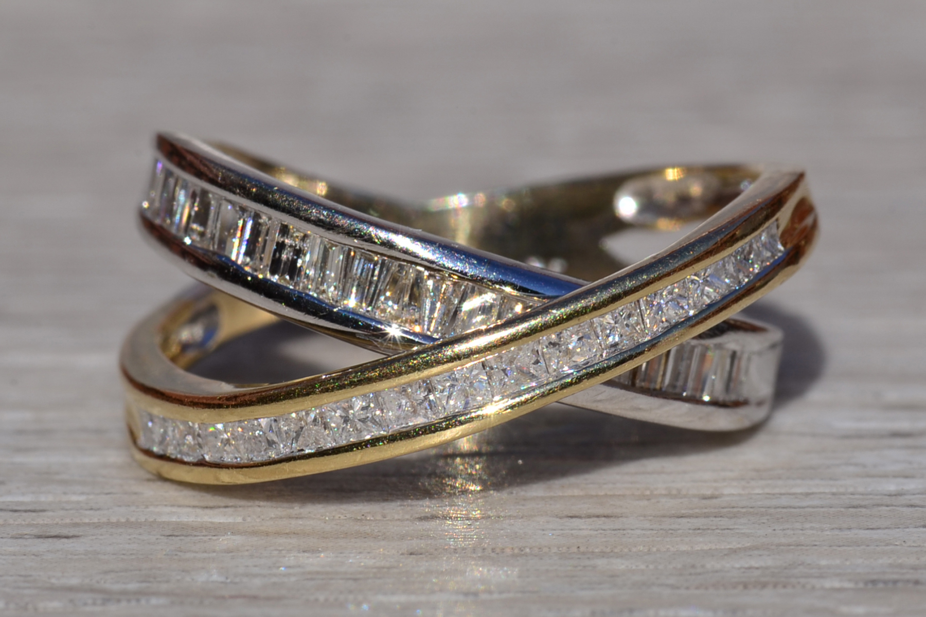 The Coutts: Ladies 14K Two Tone Diamond Infinity Ring - Image 2