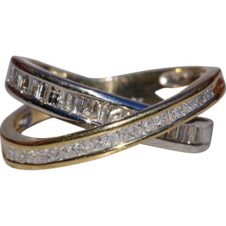 The Coutts:  Ladies 14K Two Tone Diamond Infinity Ring