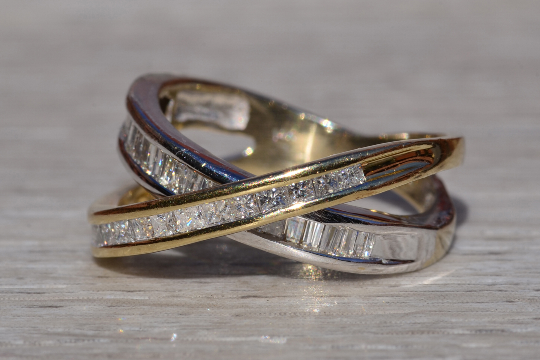 The Coutts: Ladies 14K Two Tone Diamond Infinity Ring - Image 3
