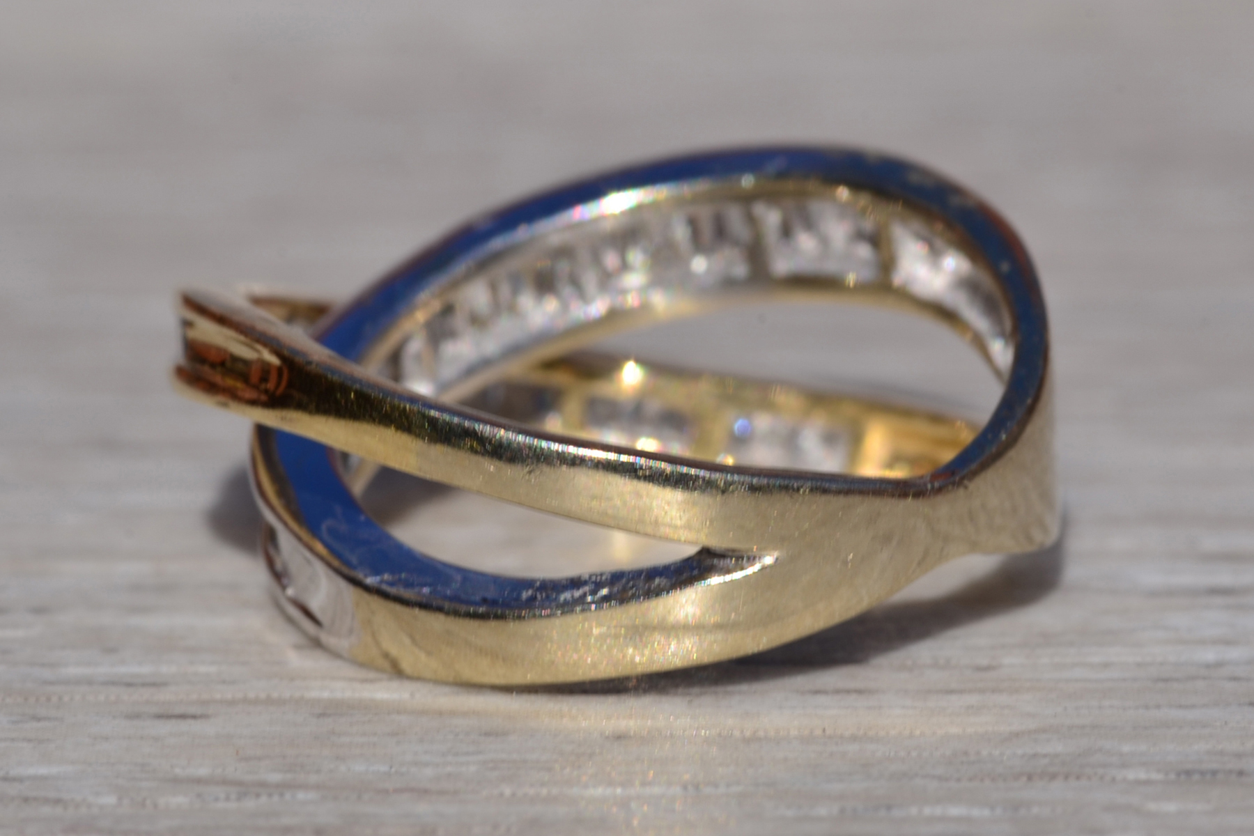 The Coutts: Ladies 14K Two Tone Diamond Infinity Ring - Image 4