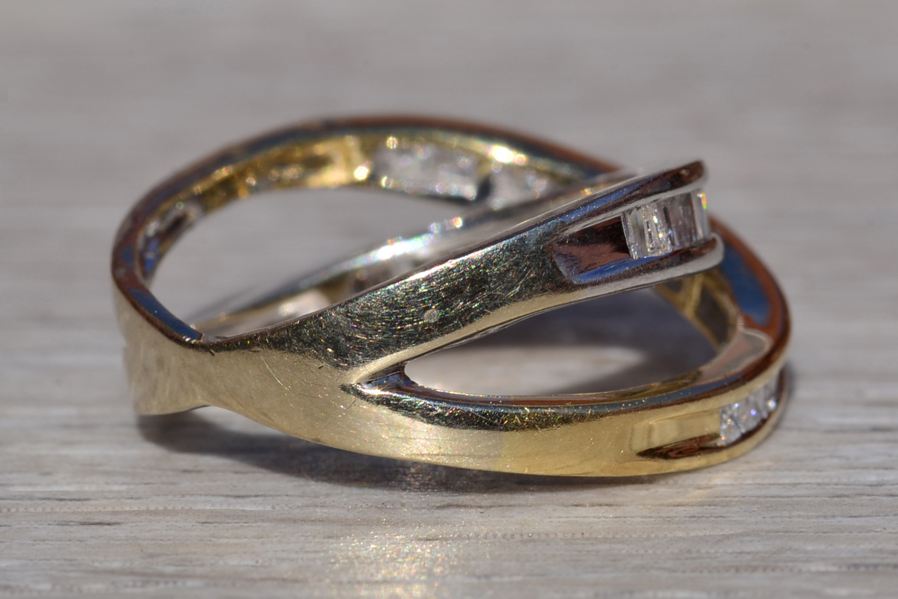 The Coutts: Ladies 14K Two Tone Diamond Infinity Ring - Image 5