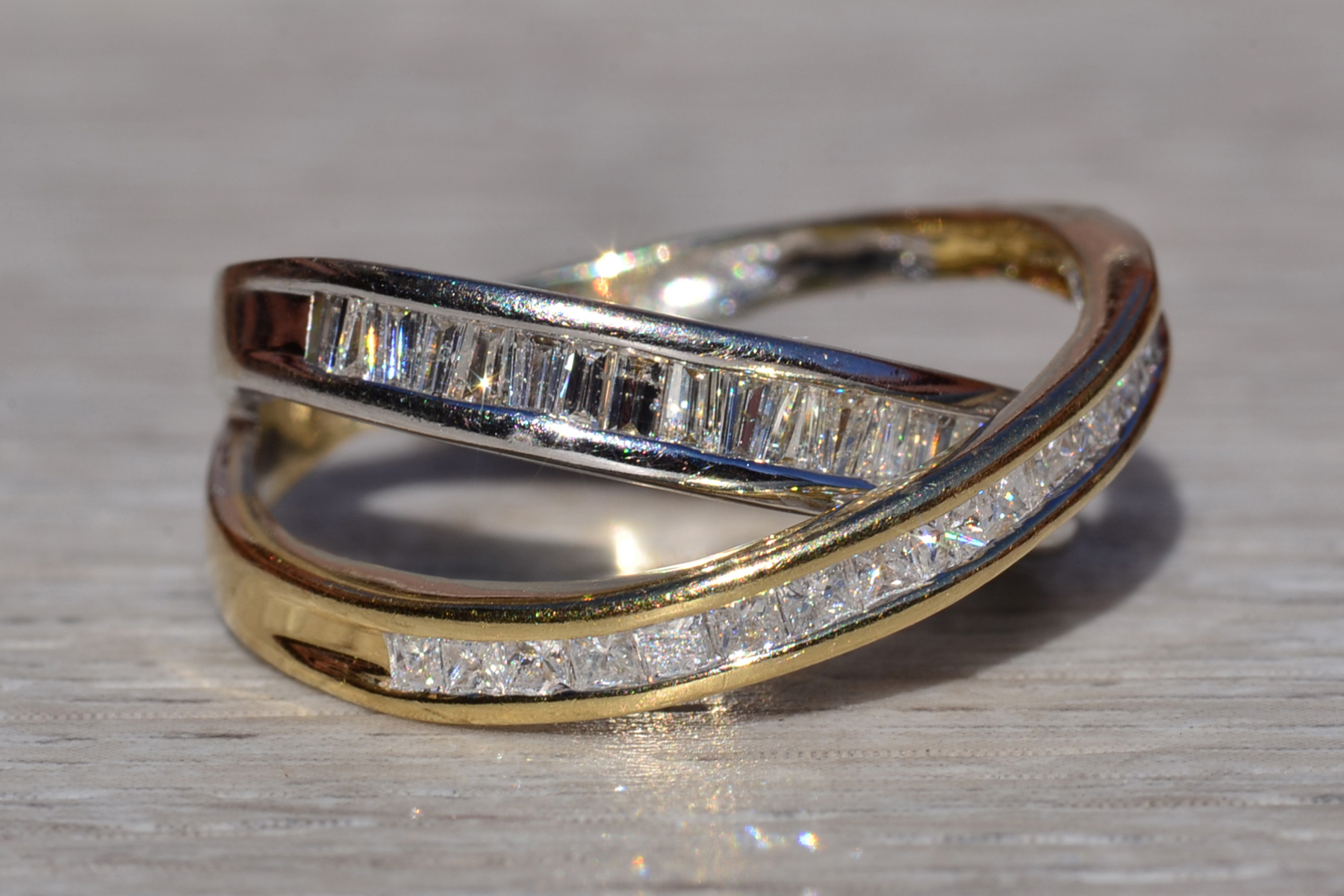The Coutts: Ladies 14K Two Tone Diamond Infinity Ring - Image 6