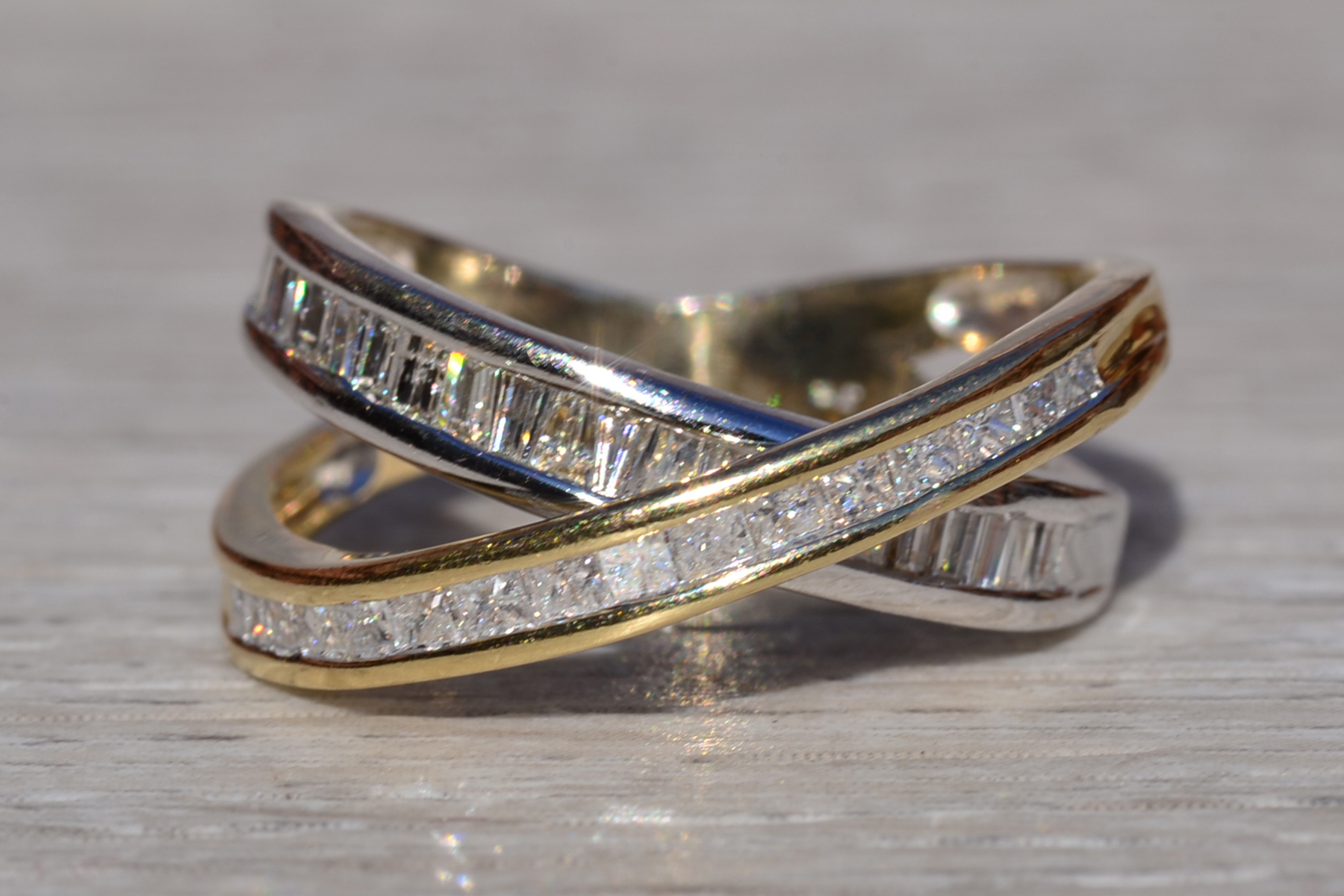 The Coutts: Ladies 14K Two Tone Diamond Infinity Ring - Image 7
