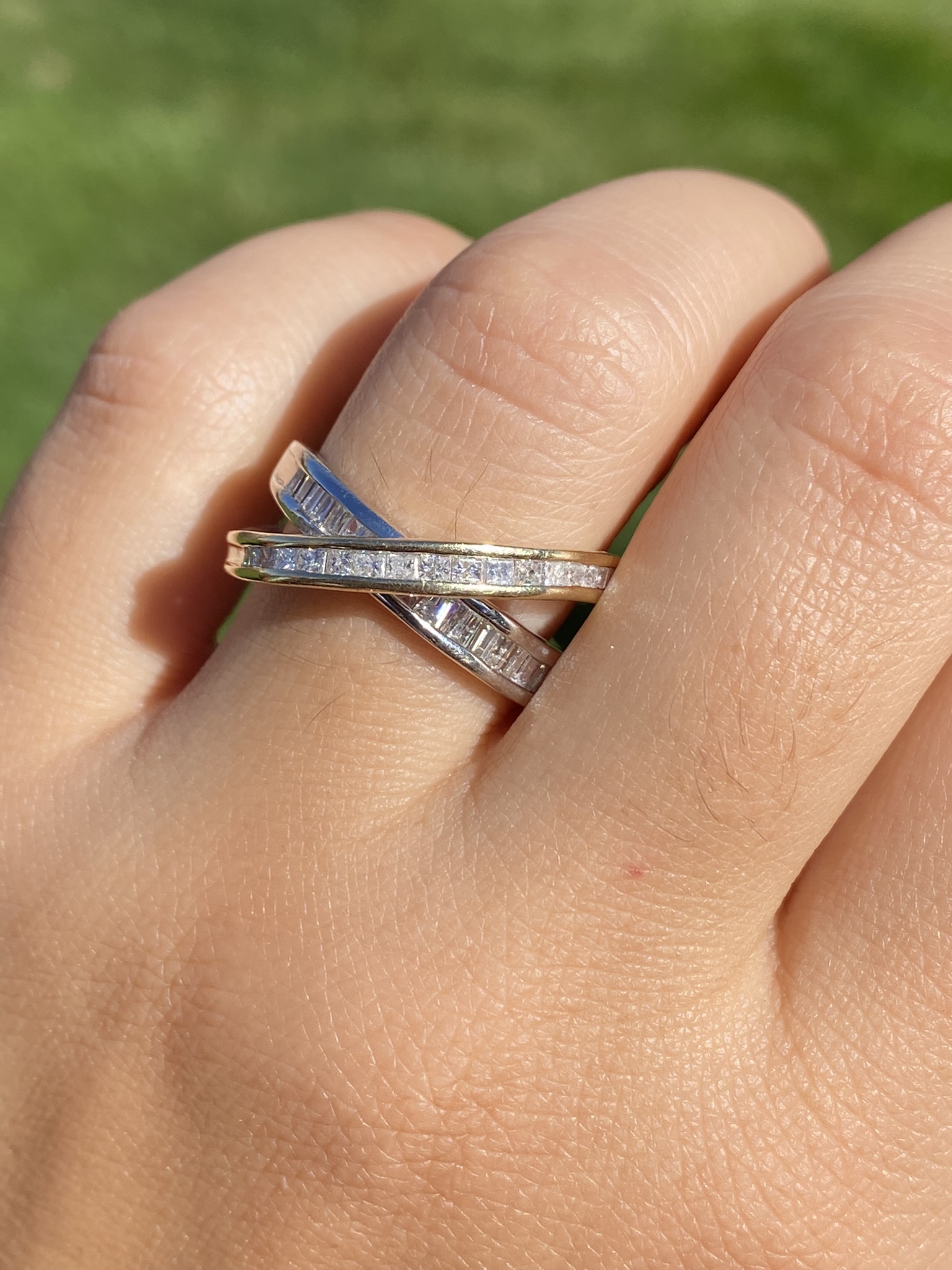 The Coutts: Ladies 14K Two Tone Diamond Infinity Ring - Image 9