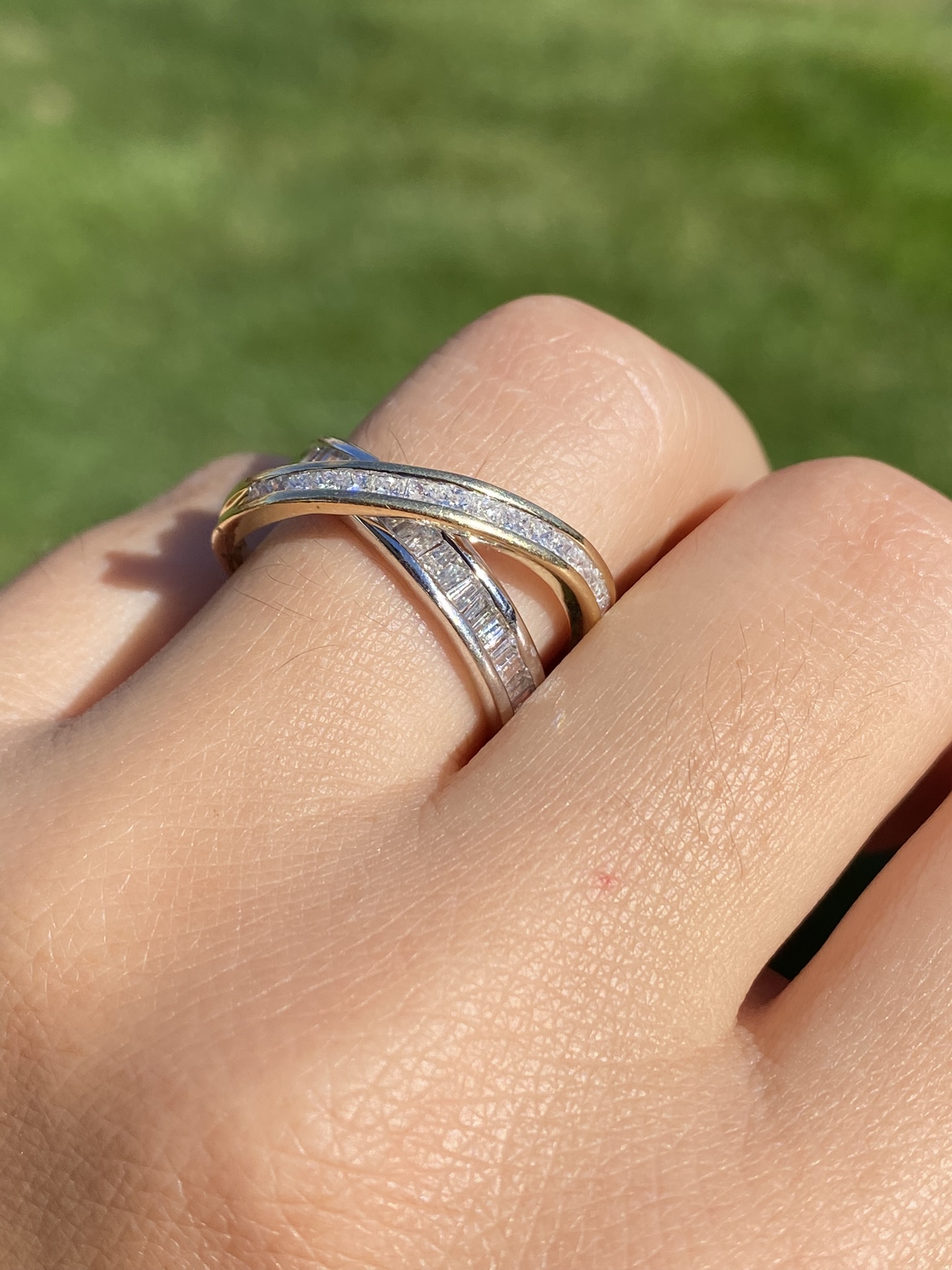 The Coutts: Ladies 14K Two Tone Diamond Infinity Ring - Image 10