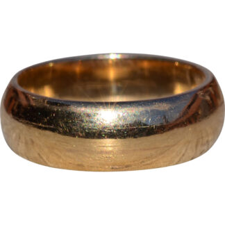 SOLD - The Vosburgh:  Ladies Wide 14K Yellow Gold Cigar Band