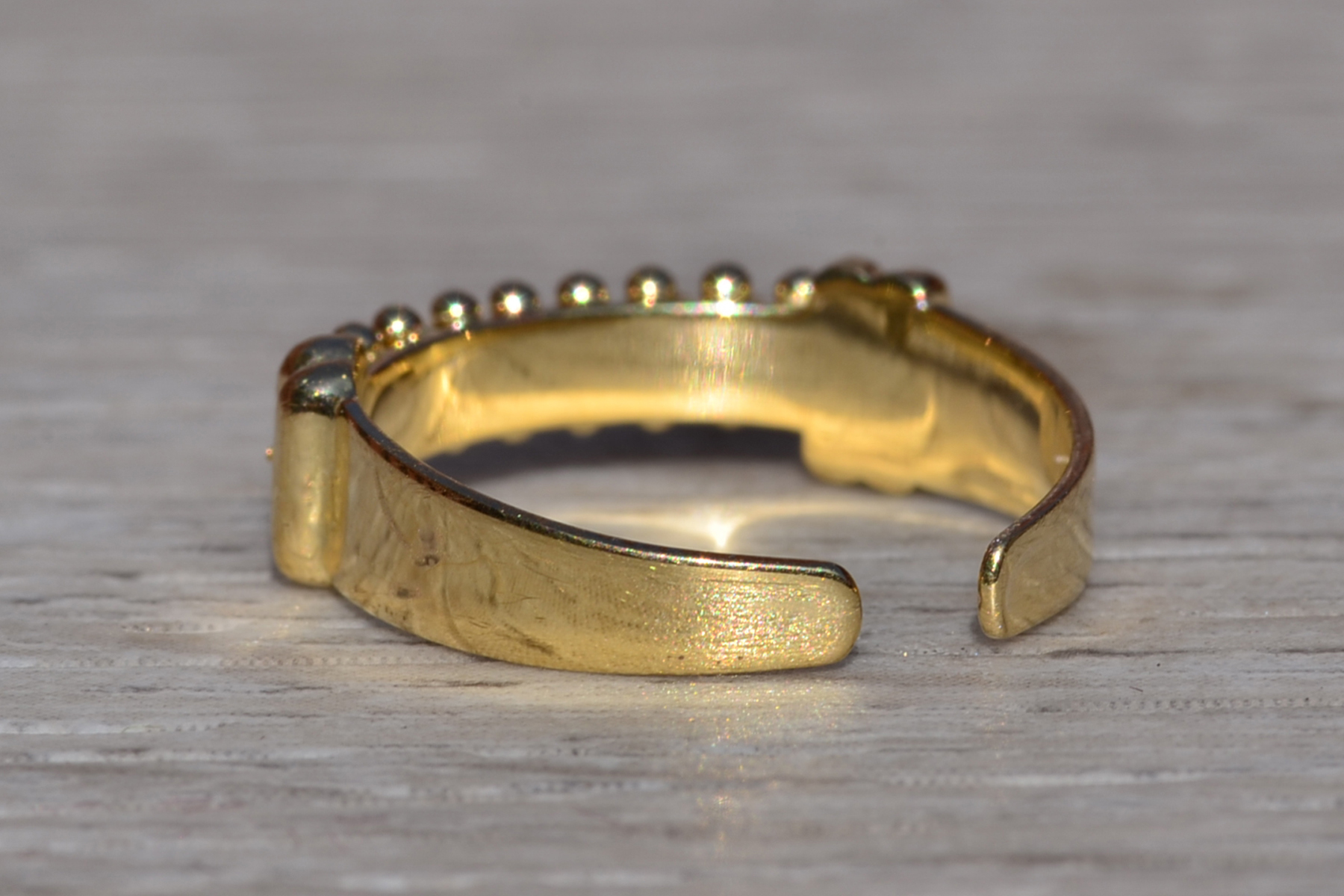 SOLD - The Ruscom: Ladies 14K Yellow Gold Mid Finger Ring or Toe Ring - Image 5
