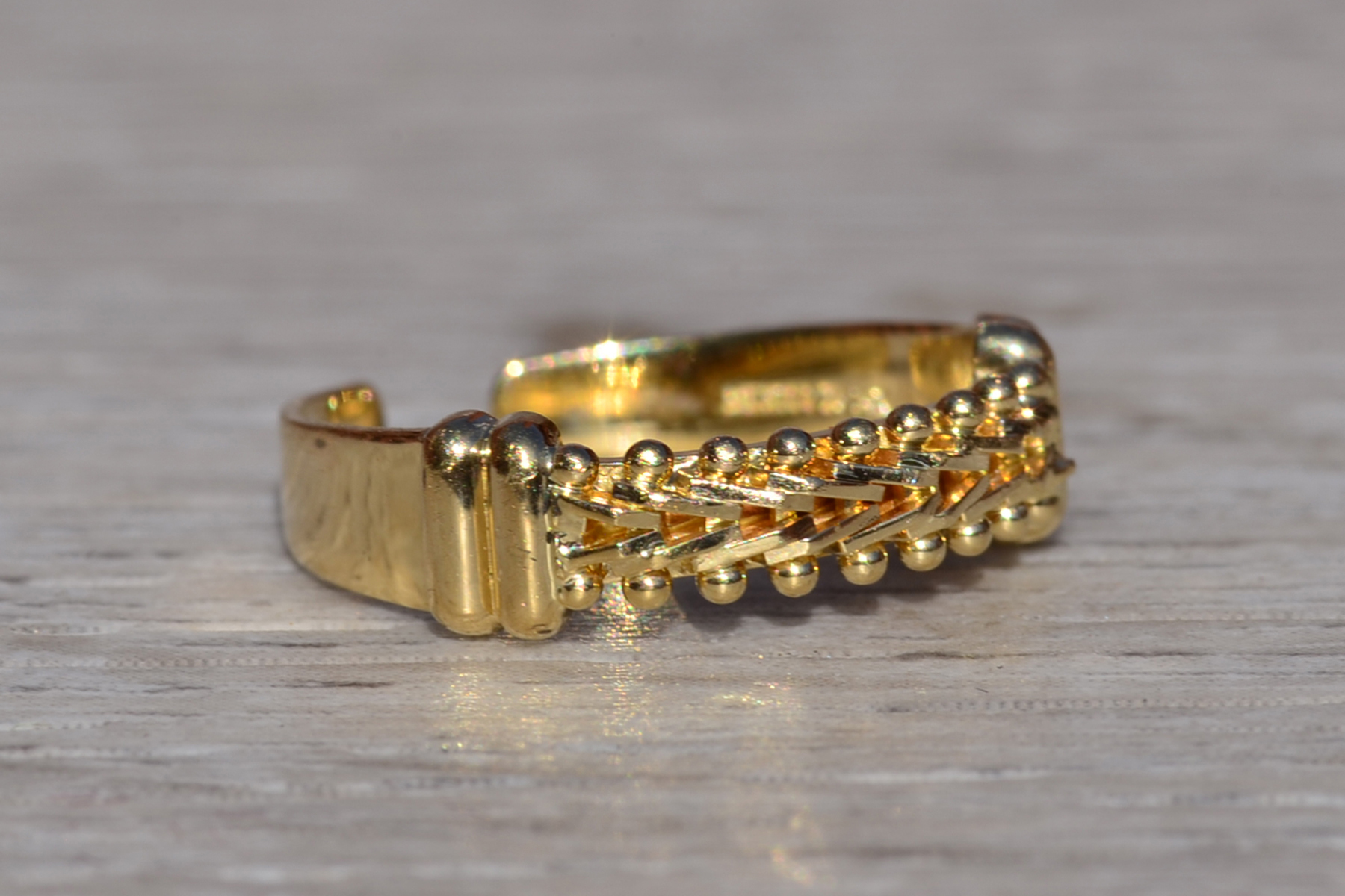SOLD - The Ruscom: Ladies 14K Yellow Gold Mid Finger Ring or Toe Ring - Image 7