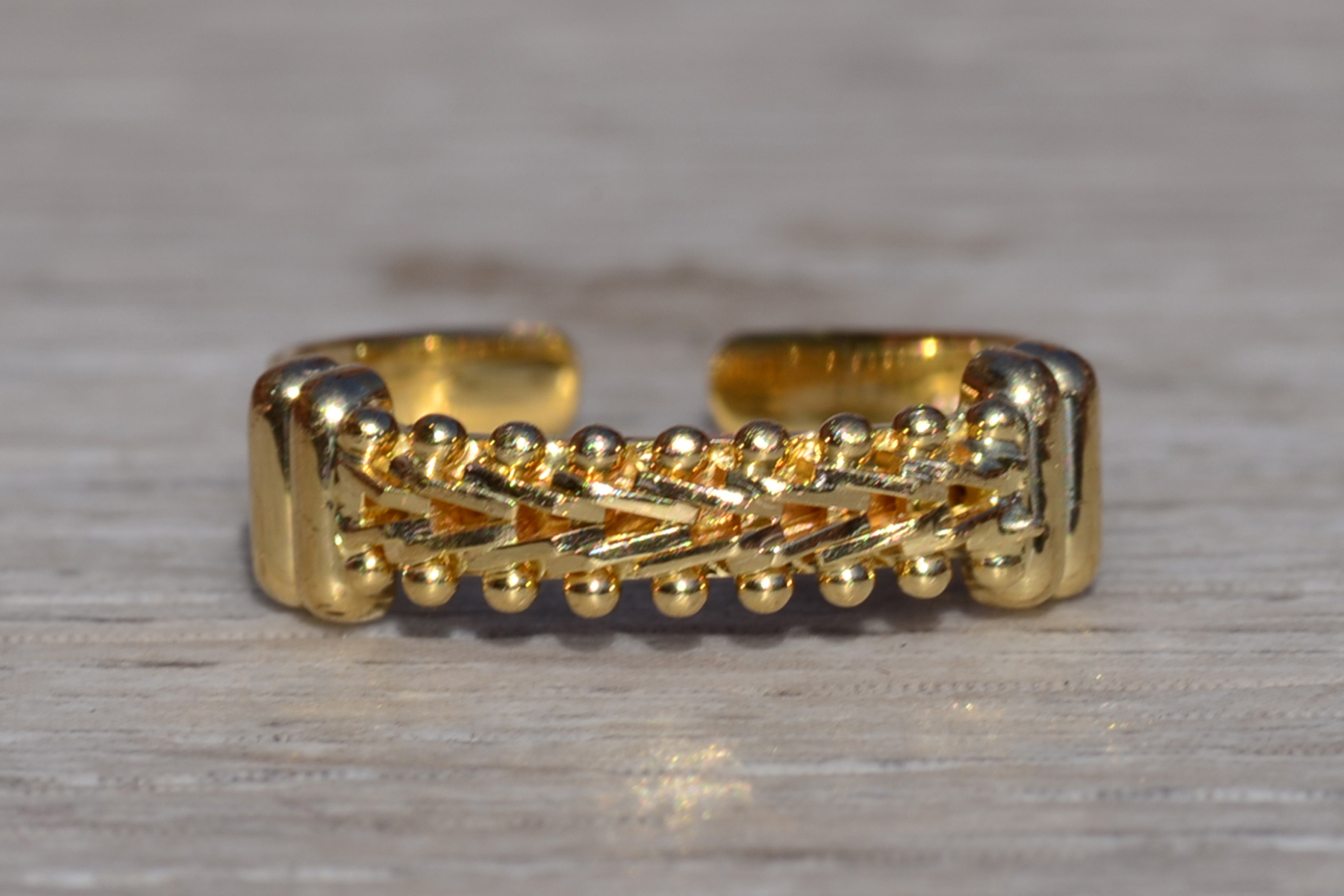 SOLD - The Ruscom: Ladies 14K Yellow Gold Mid Finger Ring or Toe Ring - Image 8