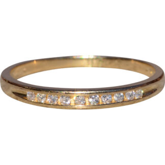 SOLD - The Rosetown:  Ladies 14K Yellow Gold Channel Set Diamond Wedding Band