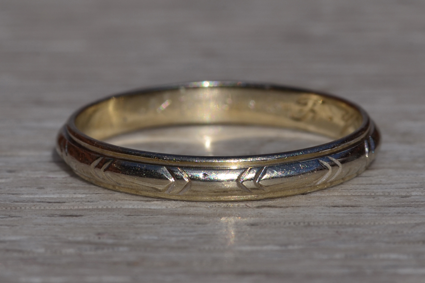 The Eberts: Ladies Antique 14K Signed Keepsake Eternity Band - Image 2