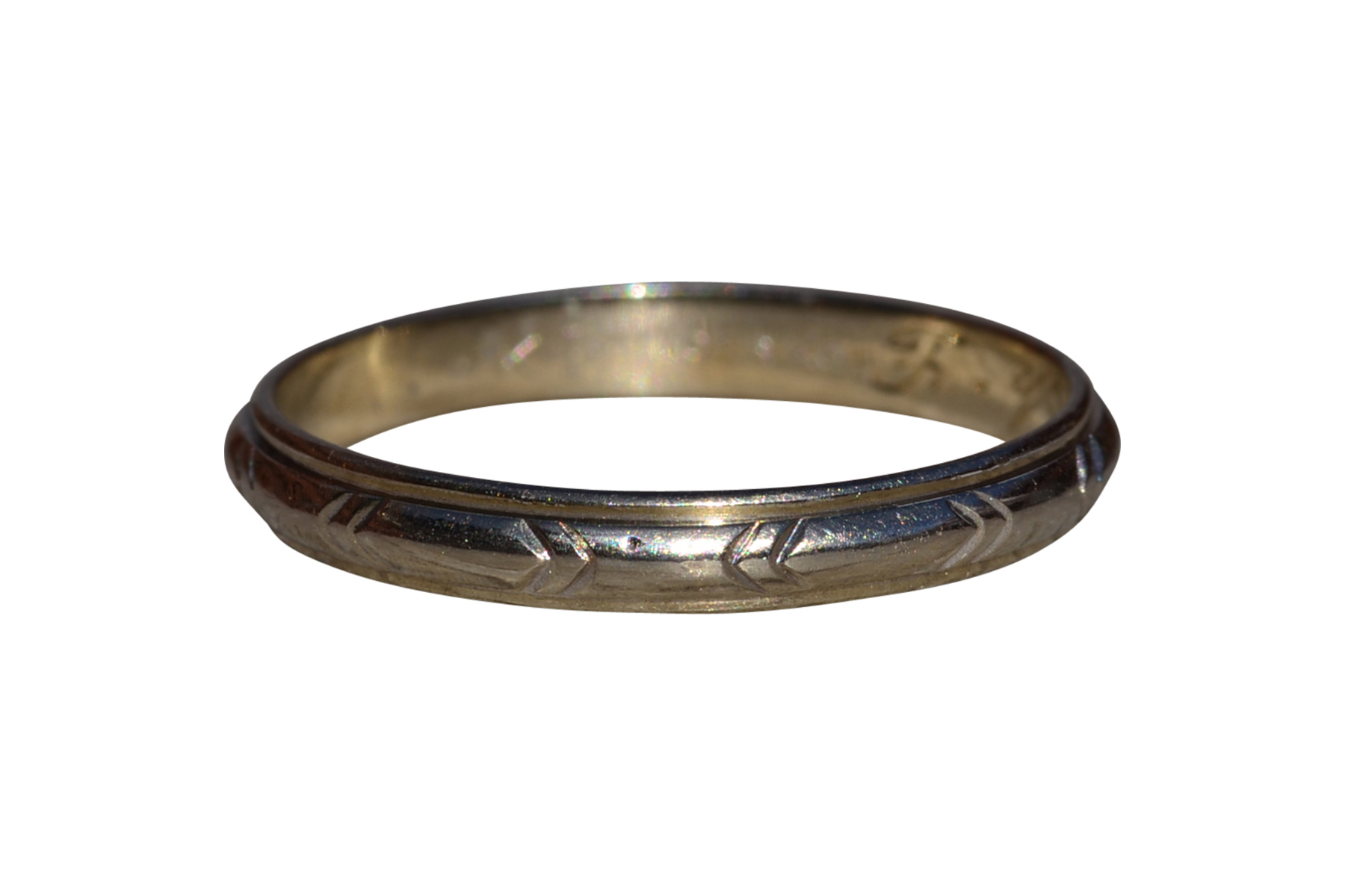 The Eberts: Ladies Antique 14K Signed Keepsake Eternity Band