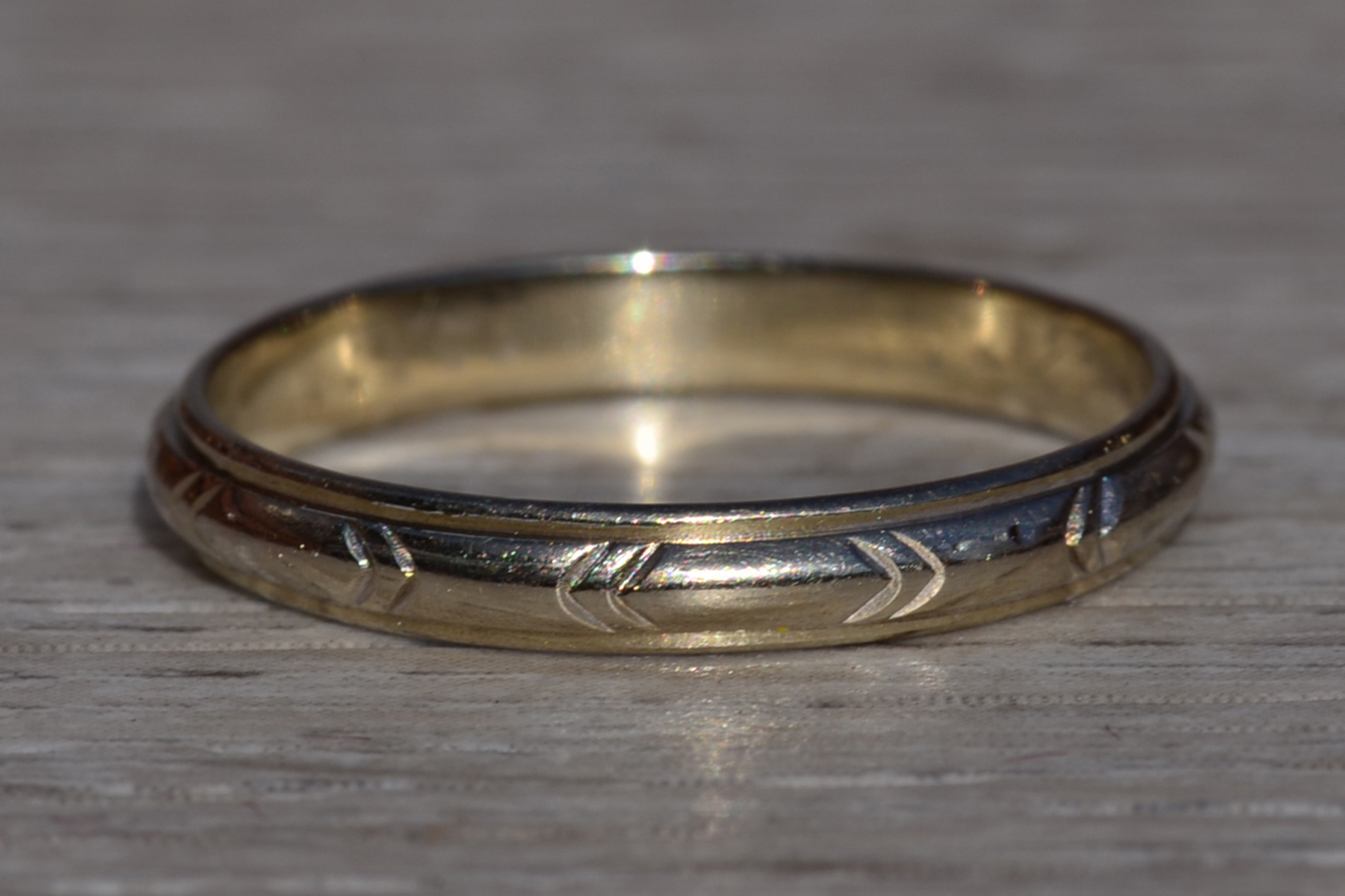 The Eberts: Ladies Antique 14K Signed Keepsake Eternity Band - Image 3