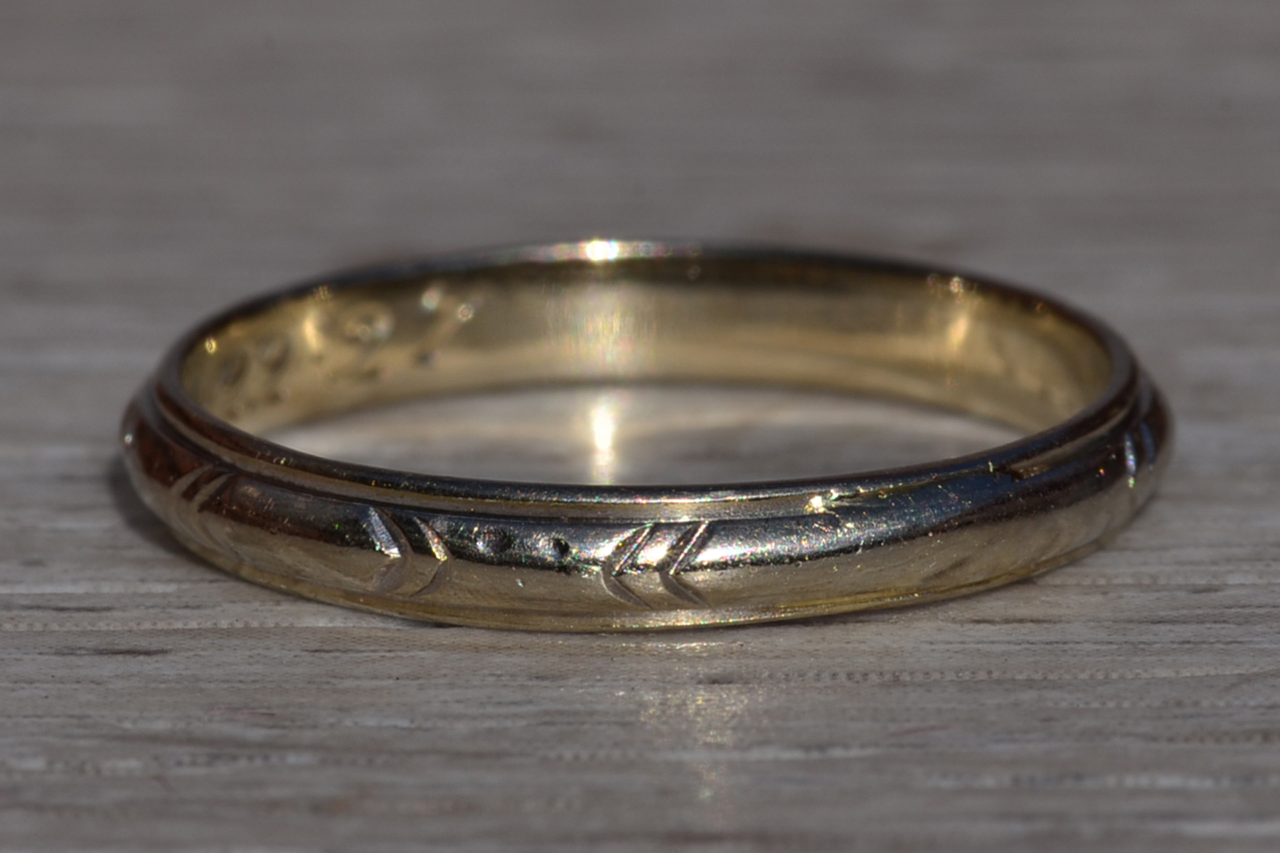 The Eberts: Ladies Antique 14K Signed Keepsake Eternity Band - Image 5