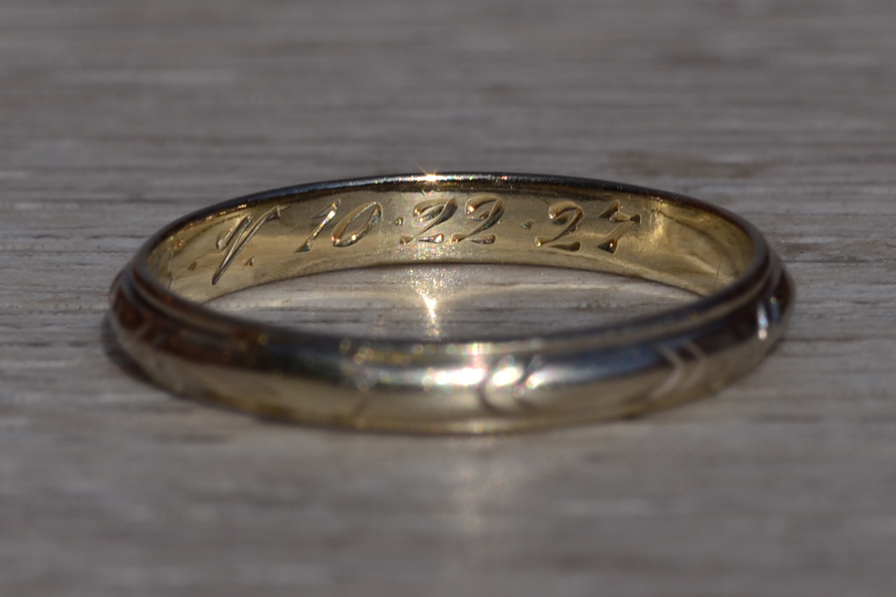 The Eberts: Ladies Antique 14K Signed Keepsake Eternity Band - Image 4