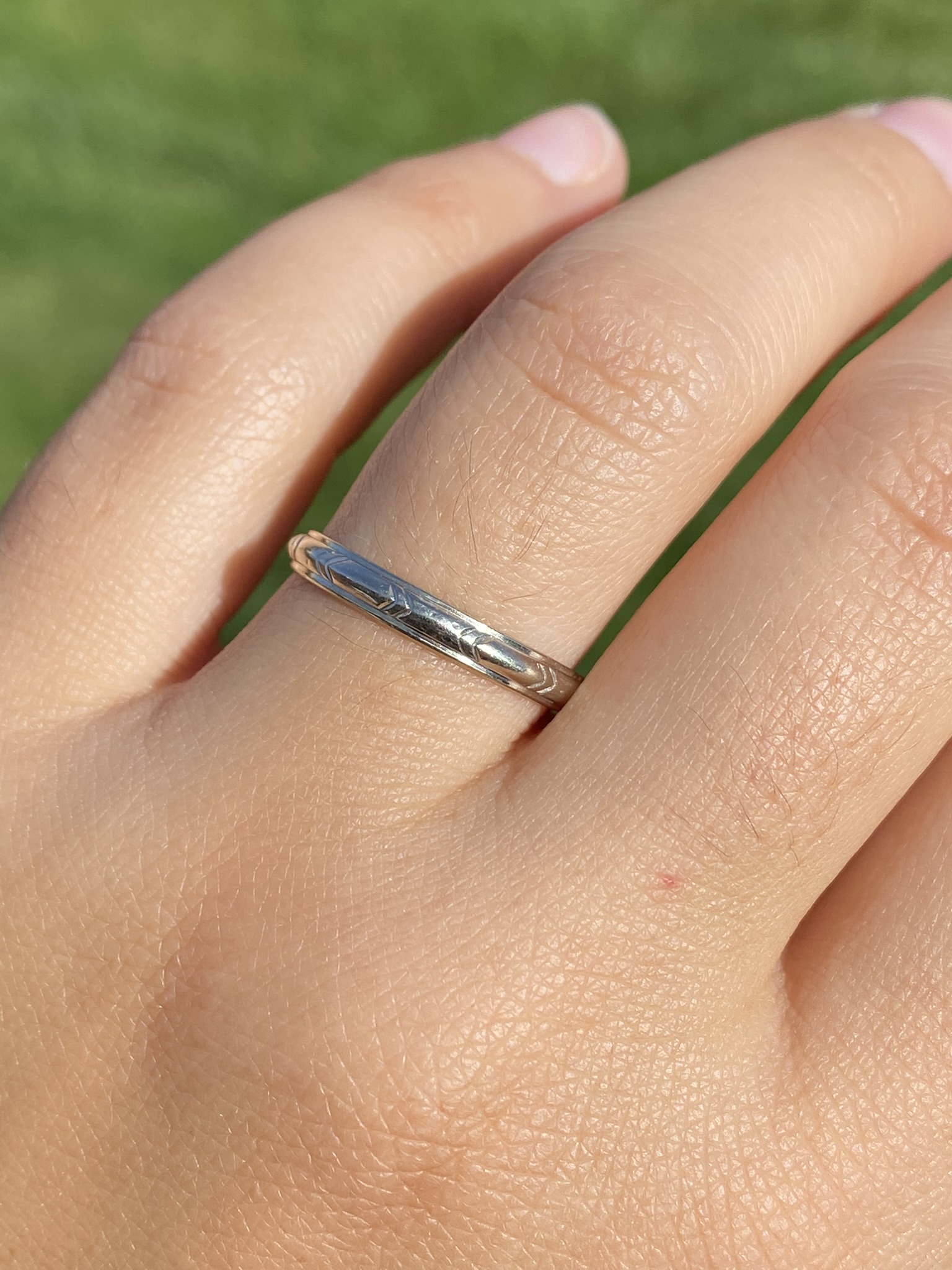 The Eberts: Ladies Antique 14K Signed Keepsake Eternity Band - Image 7