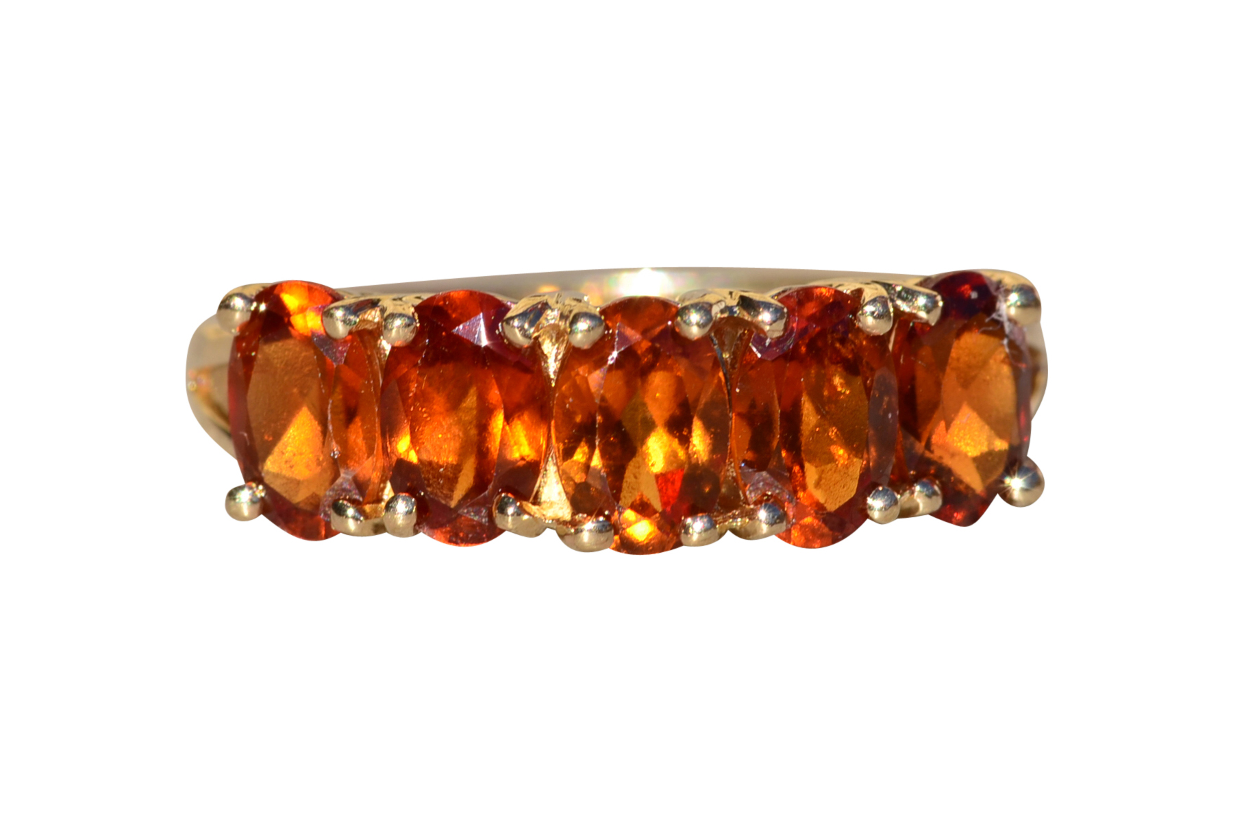 SOLD - The Bervie: Ladies Yellow Gold Garnet Ring