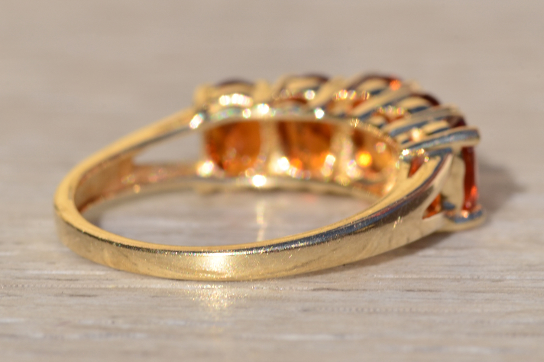 SOLD - The Bervie: Ladies Yellow Gold Garnet Ring - Image 5