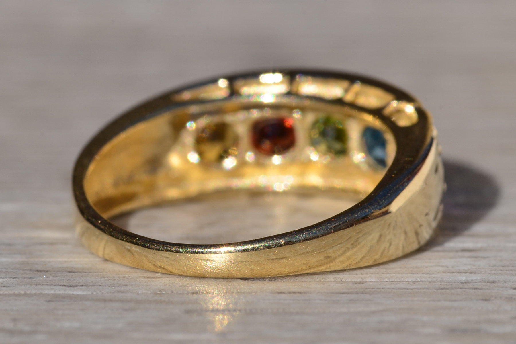 SOLD - The Lyleton: Ladies Yellow Gold Multi-stone Band - Image 5