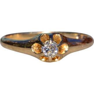 SOLD - The Vernonia:  Ladies 14K Yellow Gold Diamond Engagement Ring or Promise Ring