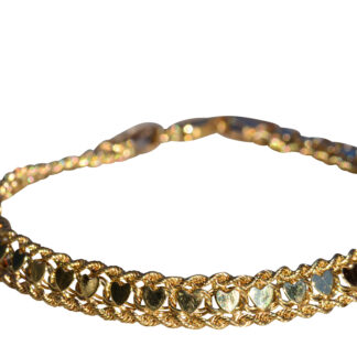 SOLD: The Sidmouth: Signed Yellow Gold Heart Bracelet