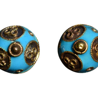 The Newton Abbot:  Handmade Enamel Earrings with Roping