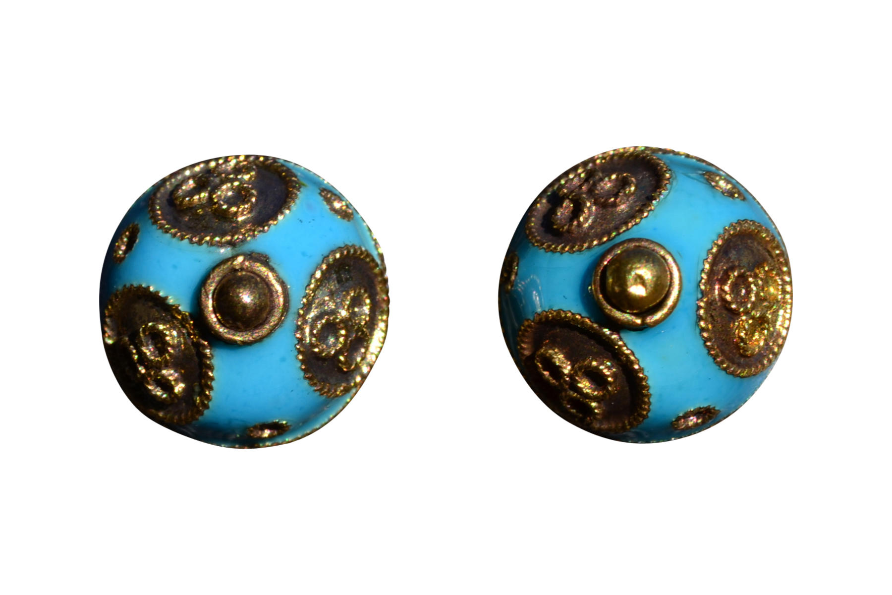 The Newton Abbot: Handmade Enamel Earrings with Roping