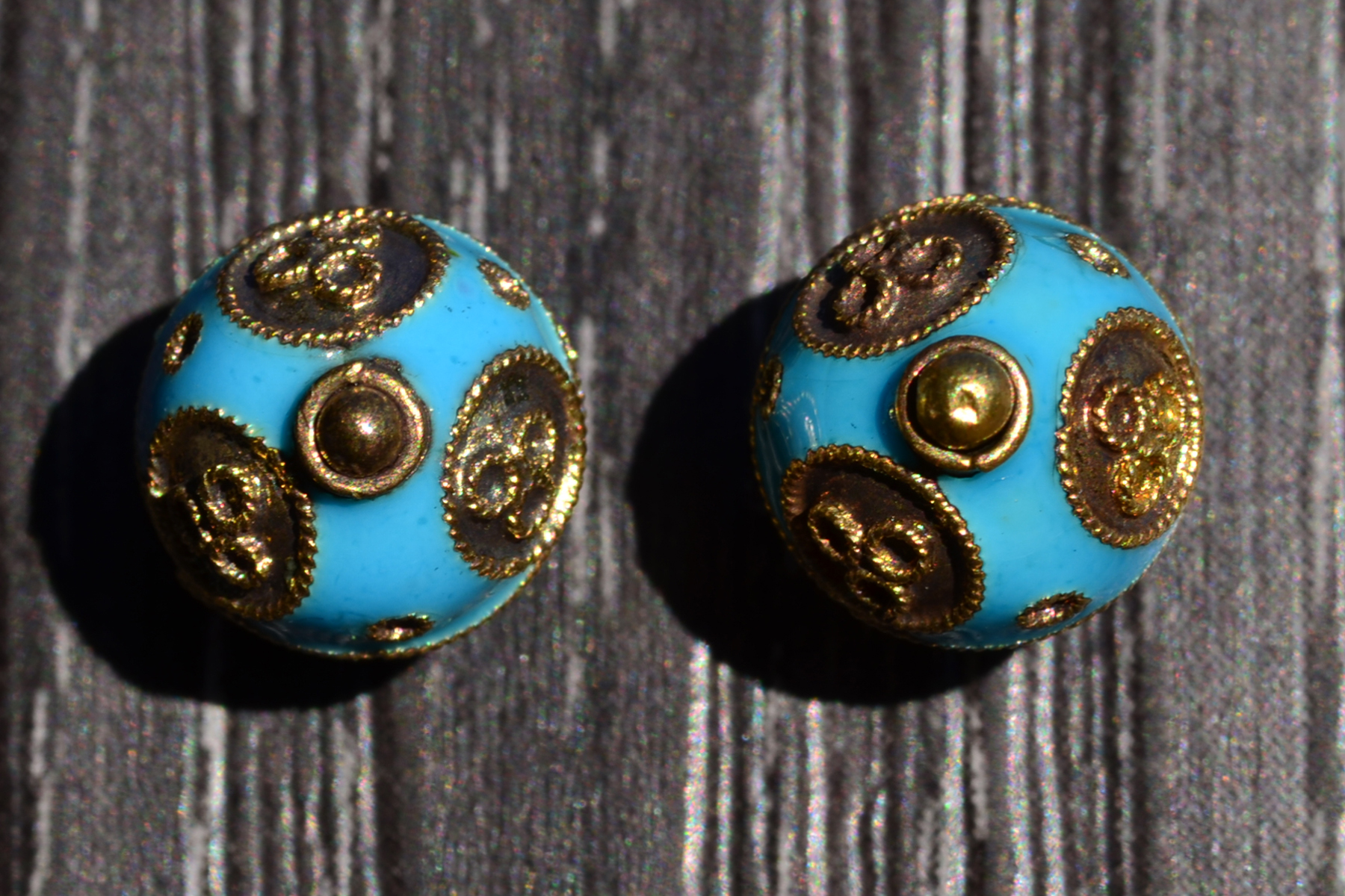 The Newton Abbot: Handmade Enamel Earrings with Roping - Image 3