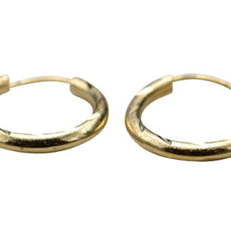 The Artesias:  Ladies Classic 14K Gold Diamond Cut Hoop Earrings
