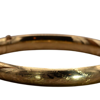 SOLD - The DeQuincy:  Ladies Vintage 14K Yellow Gold Bangle Bracelet