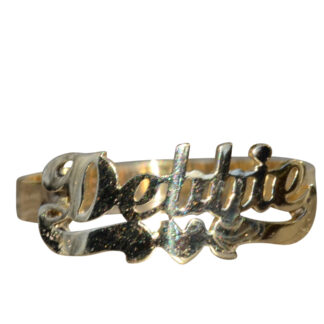 The Debbie:  Ladies 14K Yellow Gold Debbie Name Ring