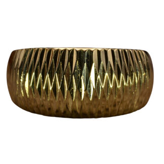 SOLD - The Haugton Street:  Ladies 14K Diamond Cut Wide Band