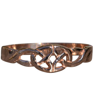 SOLD - The Atmore:  Ladies Rose Gold Celtic Knot Band