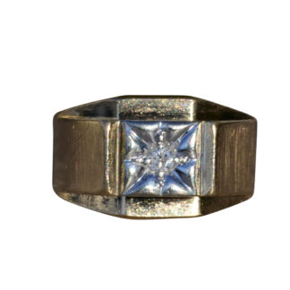 The Gadsden:  Men's Two Tone Diamond Cocktail Ring