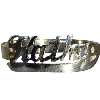 SOLD - The Kathy:  Ladies 14K White Gold Kathy Name Cocktail Ring