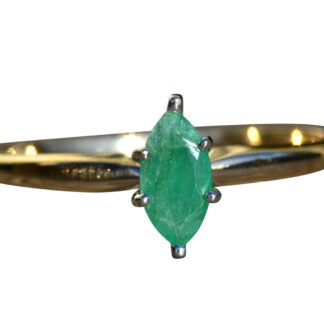 SOLD - The Madisonville:  Ladies 14K Emerald Solitaire Engagement Ring