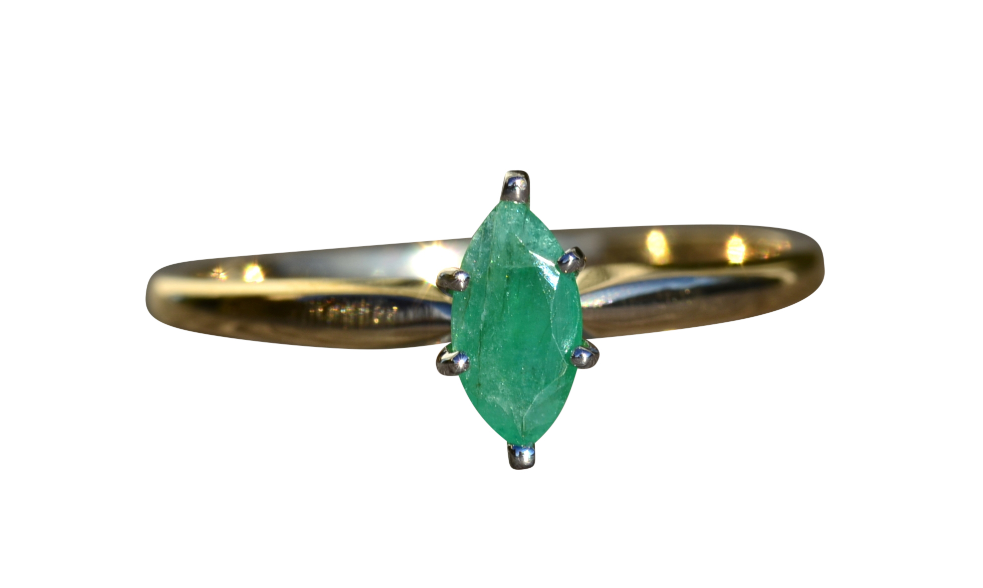 SOLD - The Madisonville: Ladies 14K Emerald Solitaire Engagement Ring
