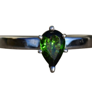 The Sevier Lane:  Ladies Custom 14K Pear Tourmaline Solitaire Engagement Ring