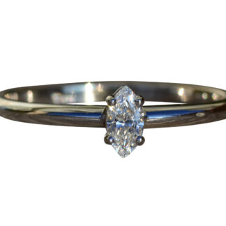 SOLD - The Williston:  Ladies 14K Marquise Diamond Engagement Ring