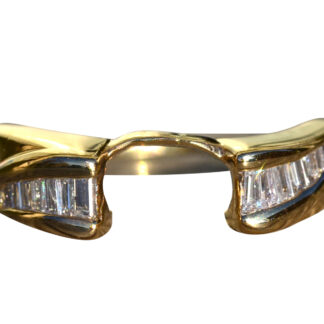 The Maury:  Ladies 14K Diamond Sleeve Style Band