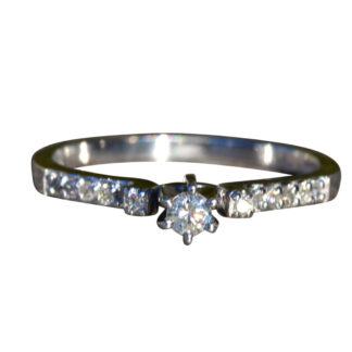 SOLD - The Ivalee:  Ladies 14K White Gold Diamond Promise Ring