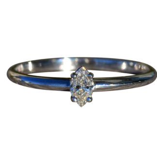 SOLD - The Ranburne:  Ladies 14K Marquise Diamond Promise Ring