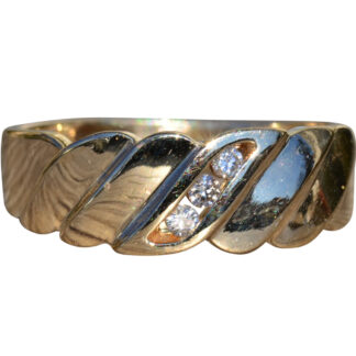 SOLD - The Valley Grande:  Gentlemen's 14K Gold and Diamond Band
