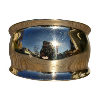 SOLD - The Reeltown:  Ladies 14K Yellow Gold Wide Cigar Style Band